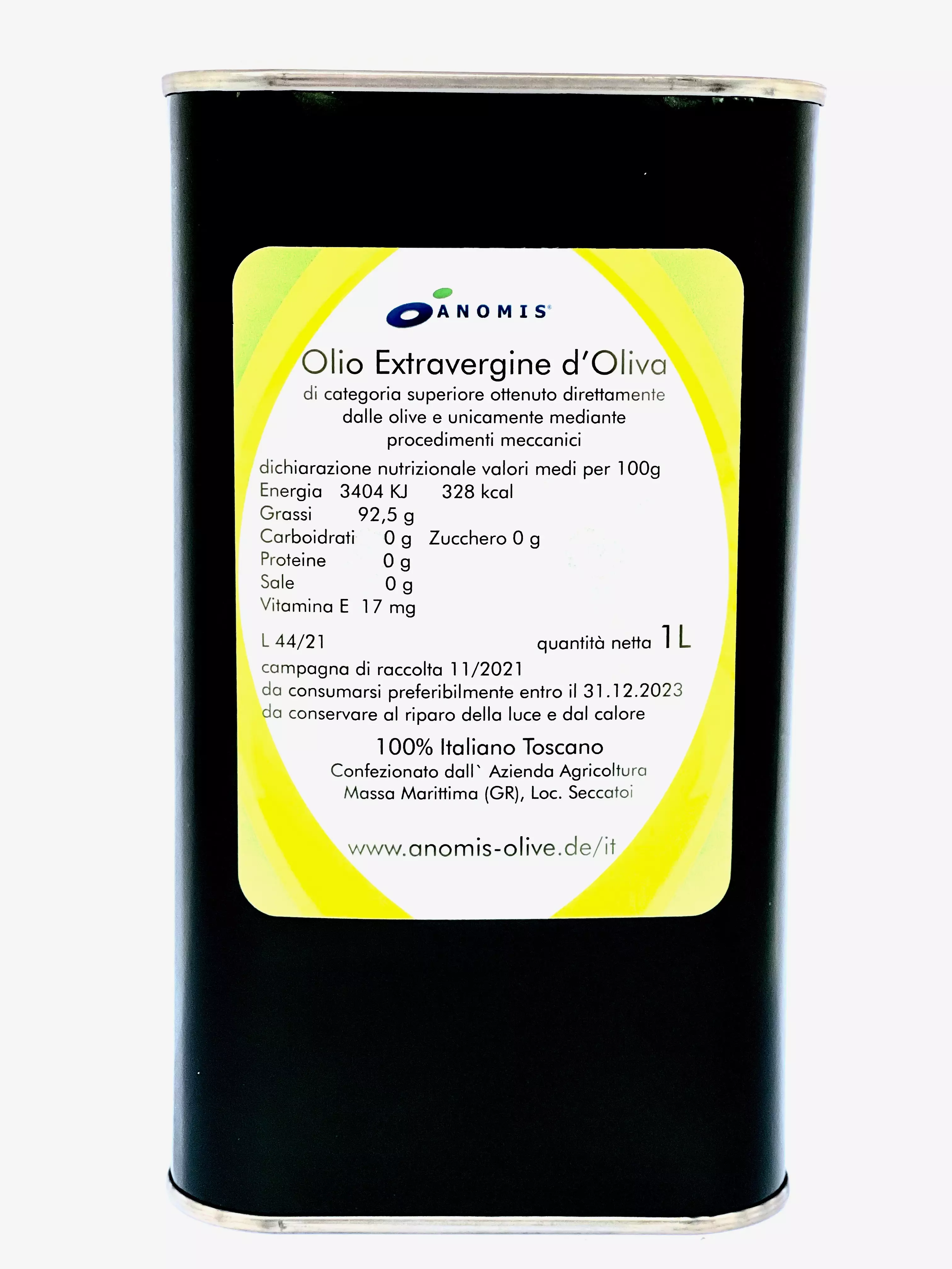 Olio Extravergine di Oliva - im 1 Liter Kanister - für Salat und Brot, Bruschetta - 100% Italiano Toscano